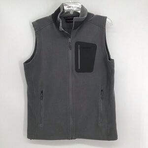 Marmot Men’s Polartec Fleece Full Zip-Up Vest W/Zip Pockets Charcoal Size Medium